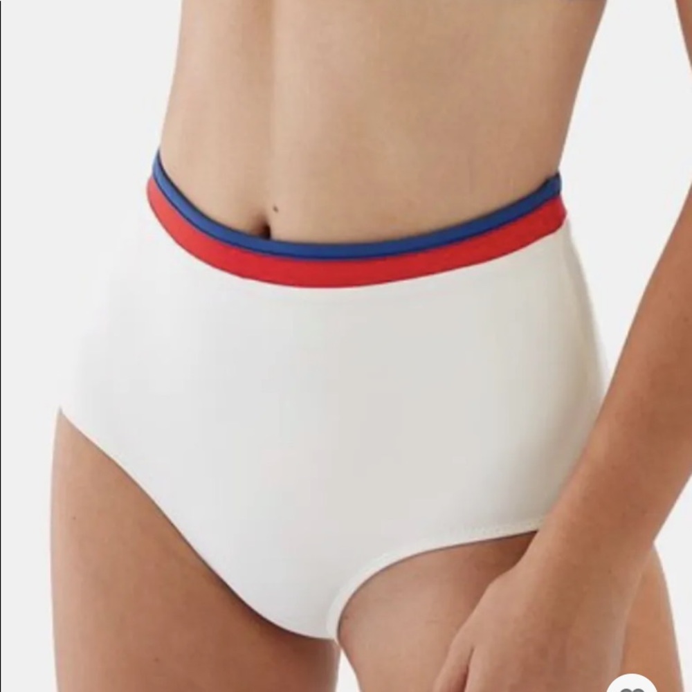 Solid & Striped Women’s The Katie Bikini Bottom High Waisted White M
